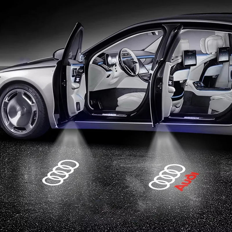 2/4Pcs Car Door Logo Light Led HD Projector Lamp For Audi A3 A4 B8 8P A6 C7 A5 Q5 B7 B6 B9 SLINE QUTTRO RS Q3 Q7 S3 S4 S5 S6 S8