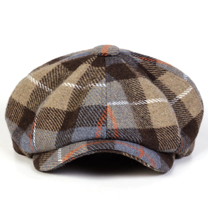 Unisex Retro Plaid Newsboy Caps Men British Painters Hats Spring and Autumn Berets Hip Hop Berets