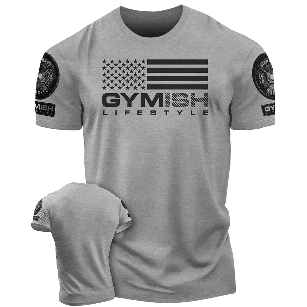 Men Gym Sportswear Muscle T-Shirt Top Fashion O-Neck Short Sleeve Outdoor Male Fitness Training Sports T-Shirts Casual Menswear
