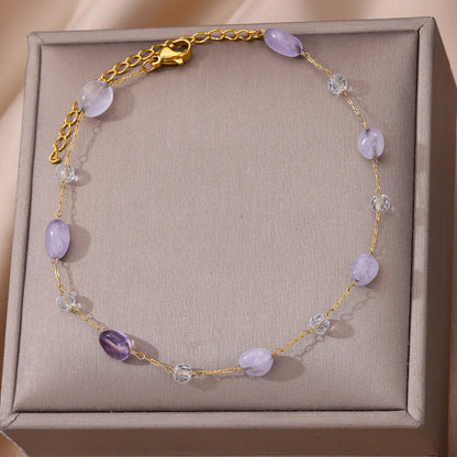 Zircon Cross Anklets For Women Gold Color Stainless Steel Cross Anklet Double Chain Summer Beach Party Jewelry Gift Accessories