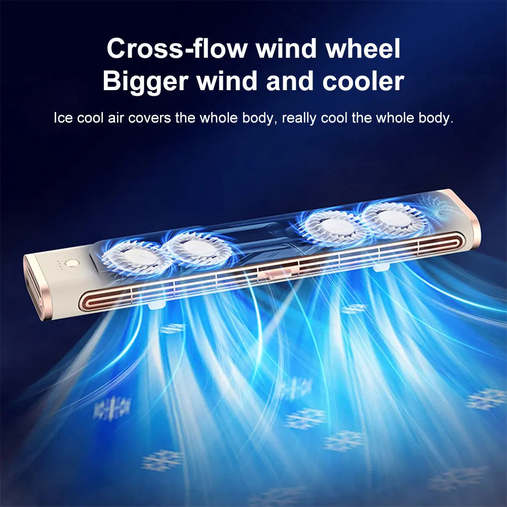 Bladeless Fan Adjustable Vents Air Condition Fan 3 Speed Quiet Desktop Cooling Fan Space-Saving Oscillating Fan for Home Bedroom
