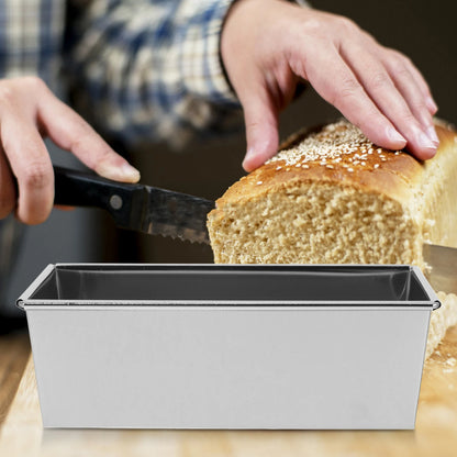 1pcs Square Toast Mold Stainless Steel Bread Baking Pan Non-Stick Loaf Tin Oven Bakeware For Home Kitchen Silver