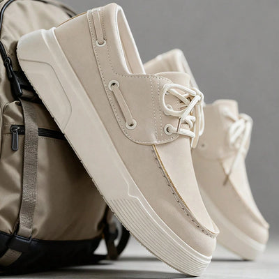 Fashion Men's Sneakers Comfortable Wallking Shoes Lace Up Non Slip Wear Resistant Daily Business Preppy Casual Men Leather Shoes