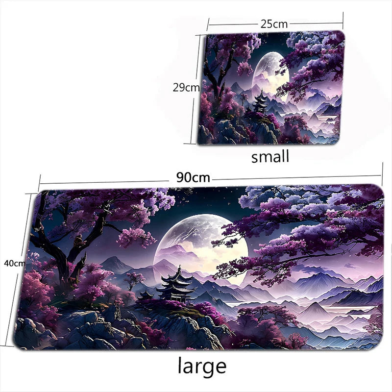 Starry Sky Moon Mouse Pad Large Computer Office Game Table Mats XXL Rubber Anti-slip Gaming Keyboard Mousepads Long Desk Pads