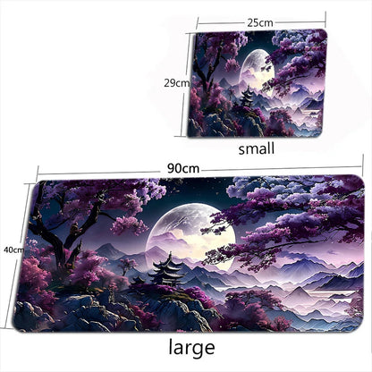 Starry Sky Moon Mouse Pad Large Computer Office Game Table Mats XXL Rubber Anti-slip Gaming Keyboard Mousepads Long Desk Pads