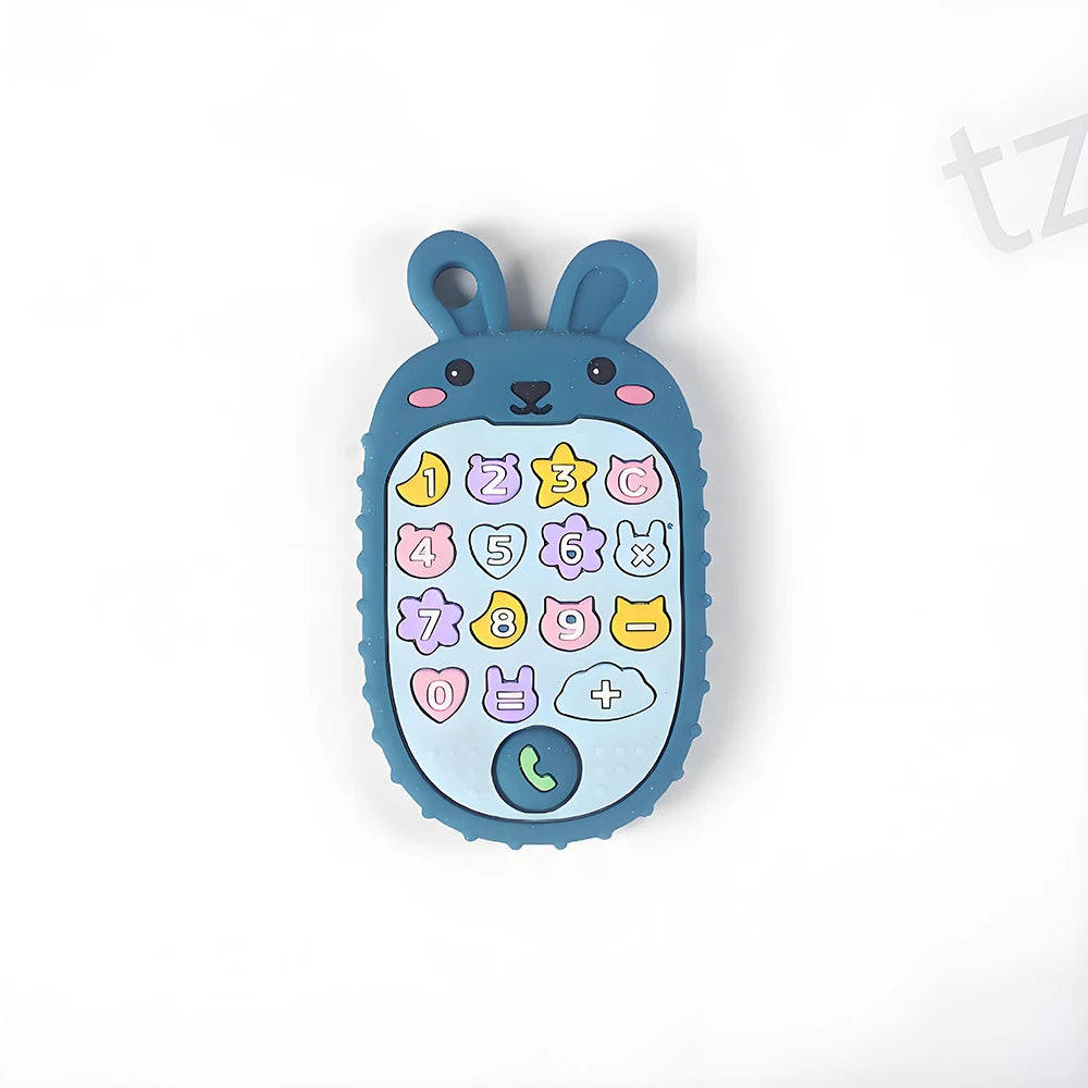 2025 New Baby Teether mobile phone Shape Silicone Teether Teething Toy Kids Sensory Educational Toy baby gift set