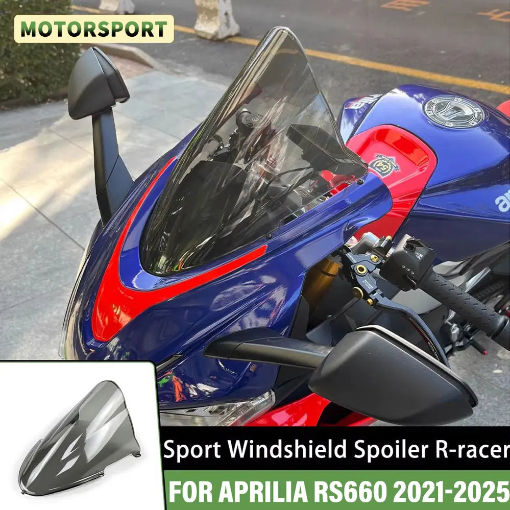 For APRILIA RS660 RS 660 2021 2022 2023 2024 2025 Motorcycle Accessories Sport Windshield Spoiler Deflector Fairing R-racer