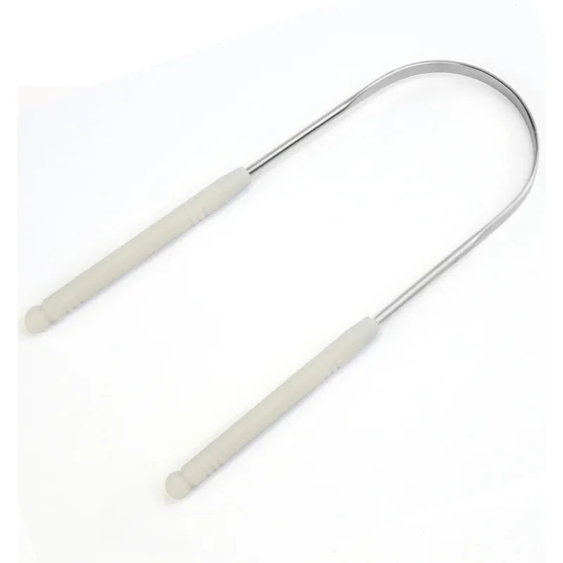 혀 스크레퍼 Hot 1PC Stainless Steel Tongue Scraper Cleaner Fresh Breath Cleaning Coated Tongue Toothbrush Oral Hygiene Care Tools