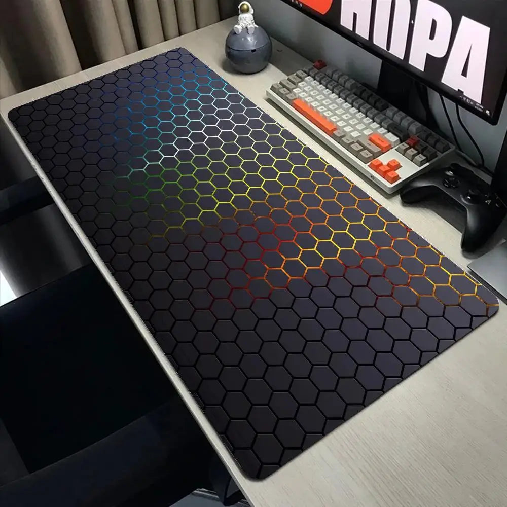 hexagon Mouse Pad Large Computer Office Game Table Mats XXL Rubber Anti-slip Gaming Keyboard Mousepads Long Desk Pads