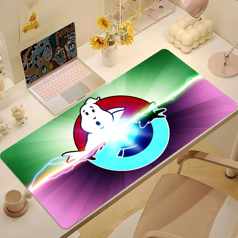 G-Ghostbusters Slimer Mouse Pad Movie Anti-fray Home Custom Ergonomic Office Rubber Large Funny Desk Mat Keyboard PC Non-slip