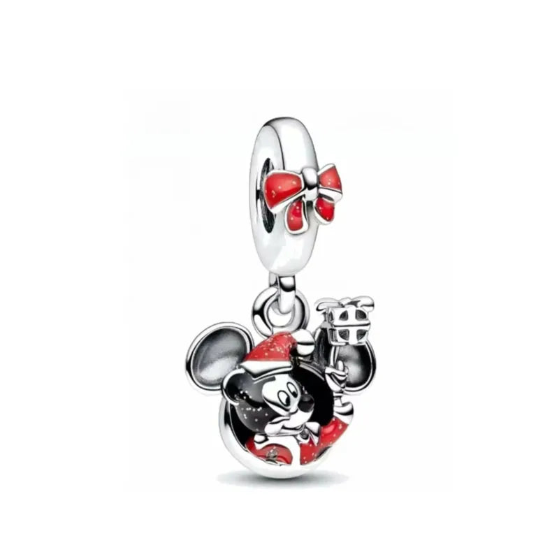 2025 New Disney Beautiful Princess Dress Bead Pendant 925 Silver Suitable for European Original Bracelet DIY Exquisite Jewelry