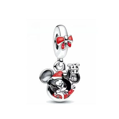 2025 New Disney Beautiful Princess Dress Bead Pendant 925 Silver Suitable for European Original Bracelet DIY Exquisite Jewelry