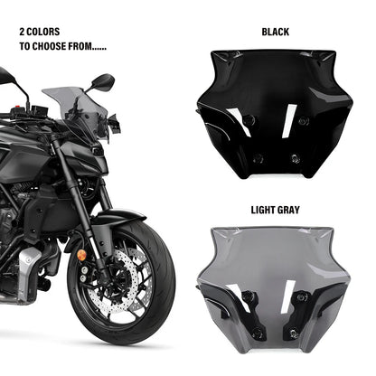 For Yamaha MT-07 MT07 mt-07 2025 2026 New Motorcycle Accessories Fairing Windshield Windproof screen Wind Deflector KIT 3 Styles