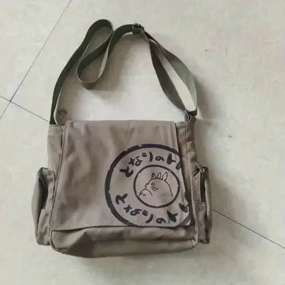 Women's Canvas Shoulder Bag Large Capacity Crossbody Bag Cartoon Messenger Tote Bag Bags Bags