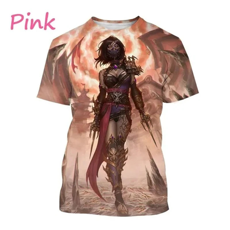 Summer Hot Selling Mortal Kombat Game 3D Print T Shirt Short Sleeve Street Style Cool Men's Casual T-Shirt Tees Male Streetwear