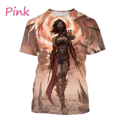 Summer Hot Selling Mortal Kombat Game 3D Print T Shirt Short Sleeve Street Style Cool Men's Casual T-Shirt Tees Male Streetwear