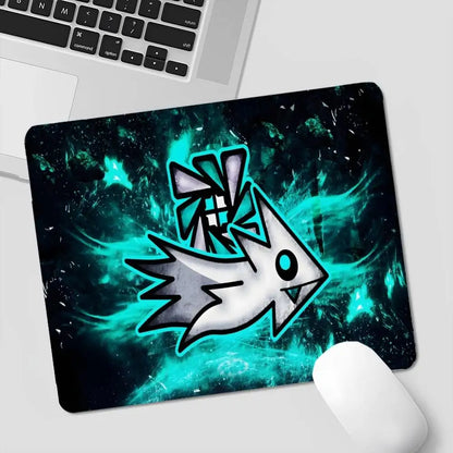 Cartoon Geometry Dash Video Game Office Student Gaming Thickened Large Pad Non-slip Cushion Mouse Pad for PC Computer Table