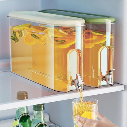 Fridge Water Dispenser 4L Water Dispenser With Spigot Beverage Dispenser for Fridge Parties and Daily Use Juice Jug for Kitchen