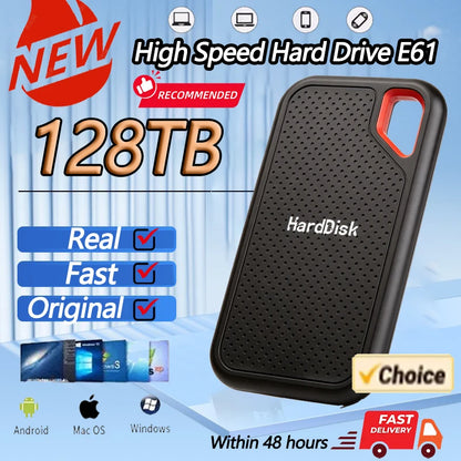 Portable Mobile Hard Drive 2TB/4TB Fast Data Transfer External Hard Disk Type-C interface Solid State Hard Disk For PC MAC 2026