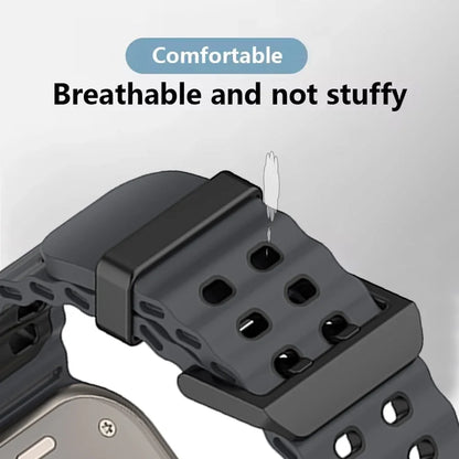 Two-Tone Ocean Silicone Strap for Apple Watch Ultra/2 49mm Sports Comfortable Lightweight Band iWatch 10 9 8 7 6 5 4 SE Bracelet