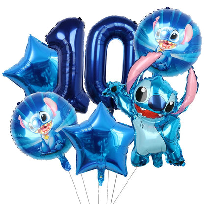Stitch Party Supplies For Child Lilo And Stitch Birthday Party Decorations Balloons Banner Tablecloth Backdrop Tableware