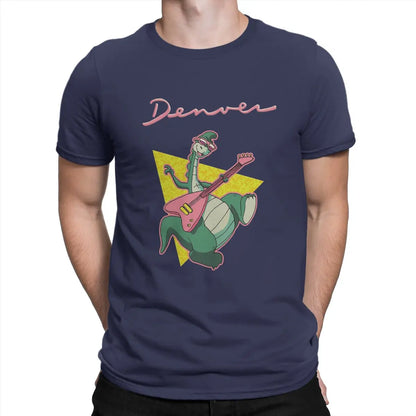Retro 80s Animated Cartoon Unique TShirt Denver  The Last Dinosaur Leisure T Shirt Newest T-shirt For Men Women