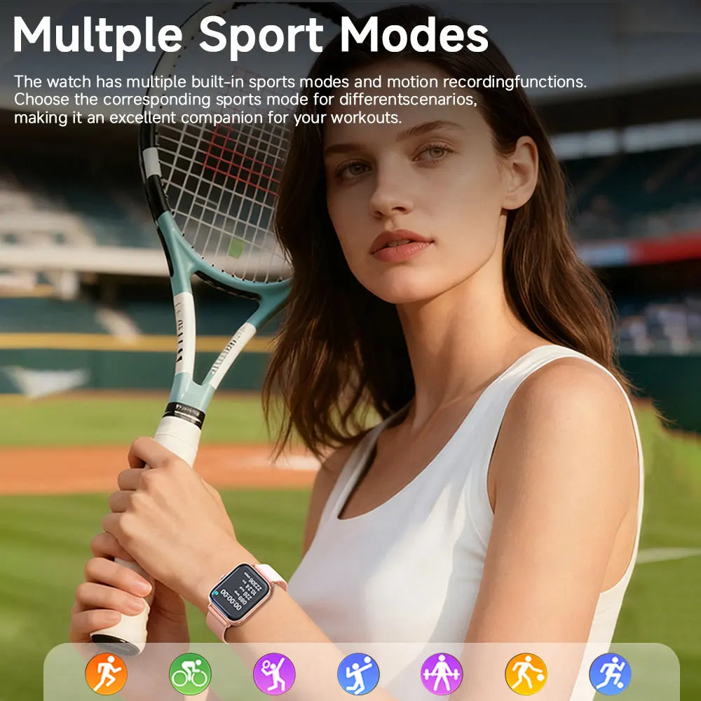 Smart Watch 1.83-inch IPS Screen Bluetooth Calling Multiple Sport Modes For Android&IOS Men Women Smartwatch Gifts New