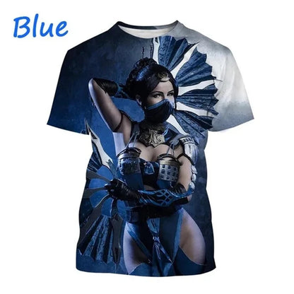 Summer Hot Selling Mortal Kombat Game 3D Print T Shirt Short Sleeve Street Style Cool Men's Casual T-Shirt Tees Male Streetwear