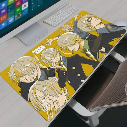One Piece Sanji Gaming Mouse Pad Gamer Home Computer HD Mousepad XXL Keyboard Pad Carpet Non-Slip Office Mouse Mats