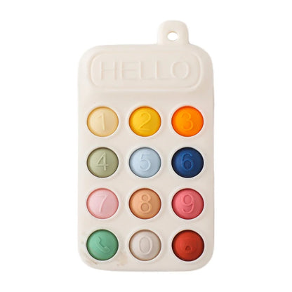 Baby Wooden Bear Phone Teether Toy Telephone Sleeping Pacifier Teething Flip Simulation Phone Toys Early Educational Toy Gifts