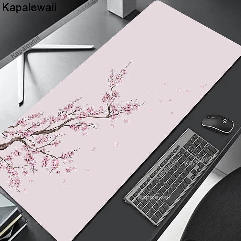 Comouter Mouse Pad Large Sakura Mousepads Office Deskmat XXL Table Carpet Natural Rubber Mousemat Keyboard Mats 80x30cm Mousepad