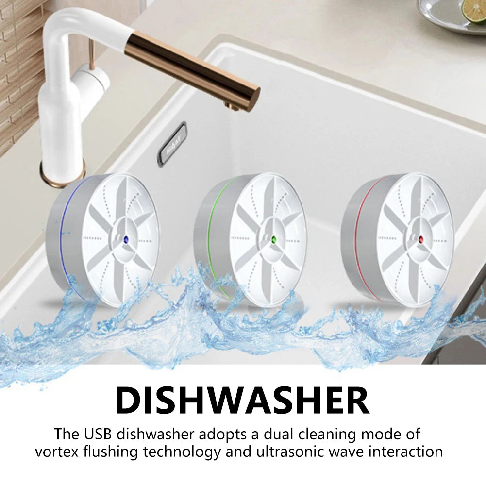 Wireless Dishwasher Detachable Cordless Sink Dishwasher 2 Modes Household Sink Dishwasher USB Rechargeable for Household Kitchen