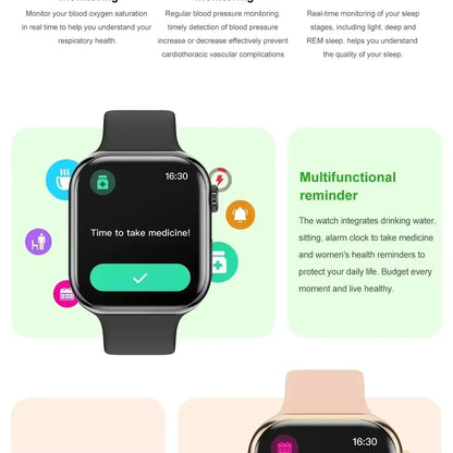 2025 NEW Smart Watch Wireless Charging Smartwatch Bluetooth Calls Men Women Watches Fitness Bracelet Custom Watch Face