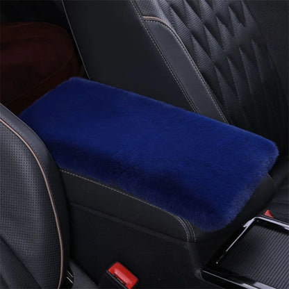 Cute Car Armrest Box Plush Cover Cushion Warm Center Console Arm Cover Pads Stowing Tidying Universal Automobile Interior Decor