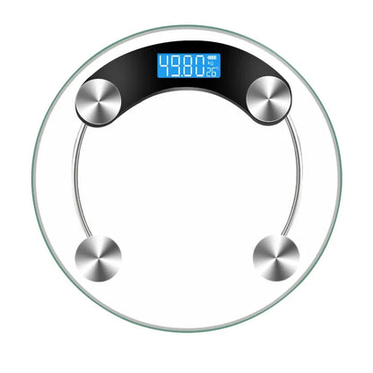 Fashion Round Weight Scale Electronic LCD Display Toughened Glass Bathroom Gym Smart Body Weighing Digital Scale