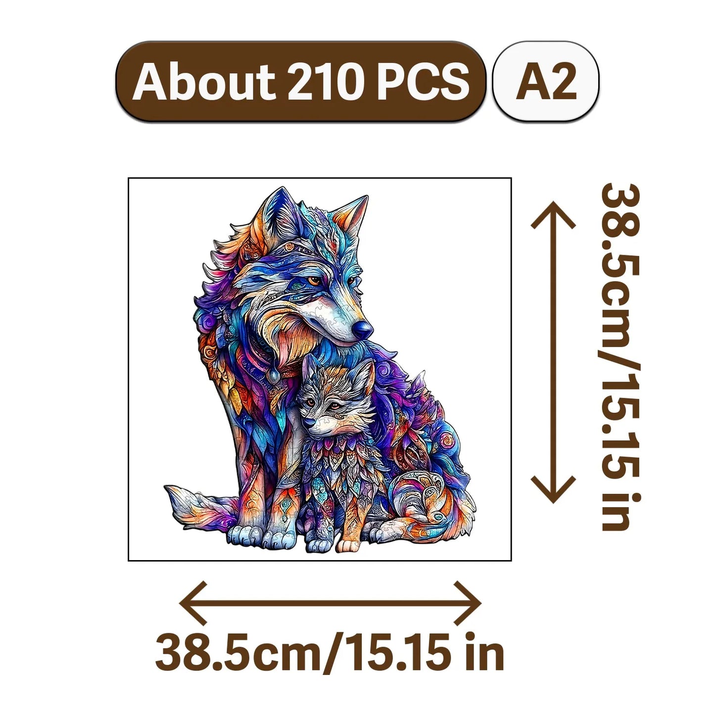 Bear and Animal World Theme Wooden Jigsaw Puzzle Wood Home Decor Painting Christmas and Halloween Gift Toy for Teen and Kid