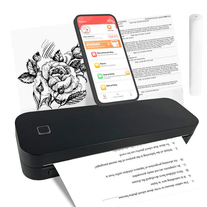 Marklife Portable A4 Thermal Printer Bluetooth-compatible Photo PDF Printing Machine Folded Rolls Paper for Office Home Travel