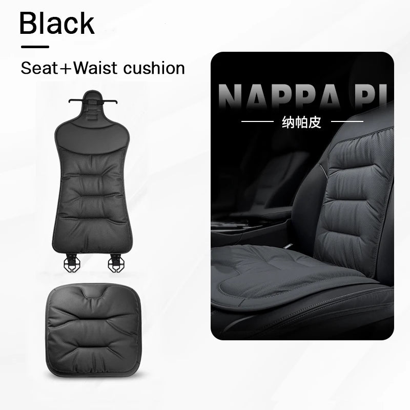 Universal Car Seat Cover Leather Cars Seat Waist Cushion Covers Four Season Auto Interior Seats  Protection Pad Car Accessorie