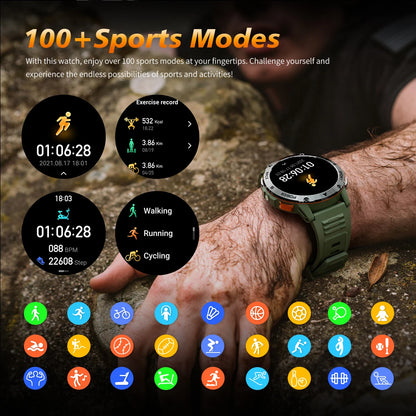 2025  Smart Watch Wireless Calling Weather Forecast Magnetic Charging Waterproof LED Flashlight Men smartwatch For Android IOS