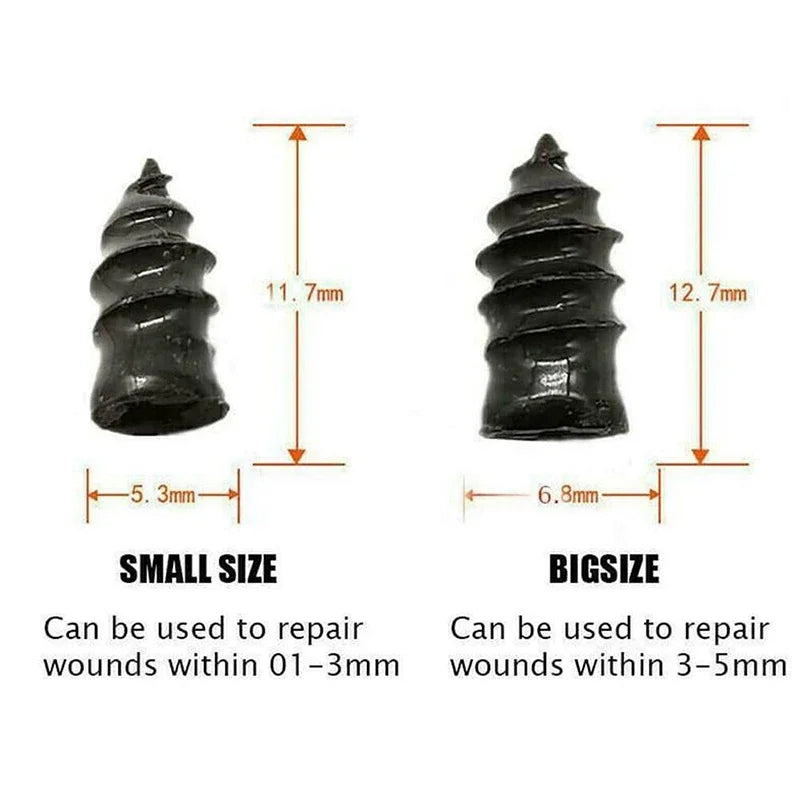 10/30Pcs Motorcycle Car Vacuum Tire Repair Nail Tool with Rubber Metal Fittings Auto Tyre Maintenance Car Service Tool