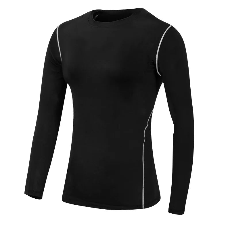 Women's tight-fitting T-shirt for sports fitness yoga training sweat-wicking breathable quick-drying compressed long-sleeved top