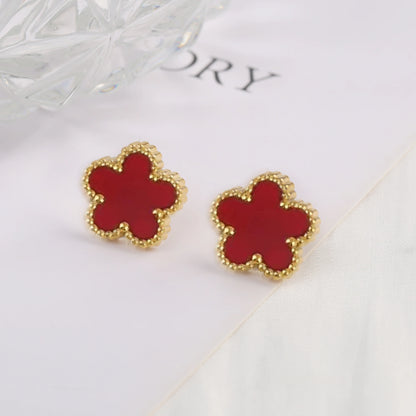 Hot Sale Stainless Steel Laser Five Leaf Flower Petal Adjustable Clover Bracelet Classic for Woman Girl Brand Jewelry Party Gift