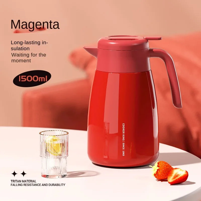 COOKER KING Thermal Pot Household Large Capacity Heat Preservation Bottle Glass Liner Thermal Insulation Kettle Hot Water Bottle