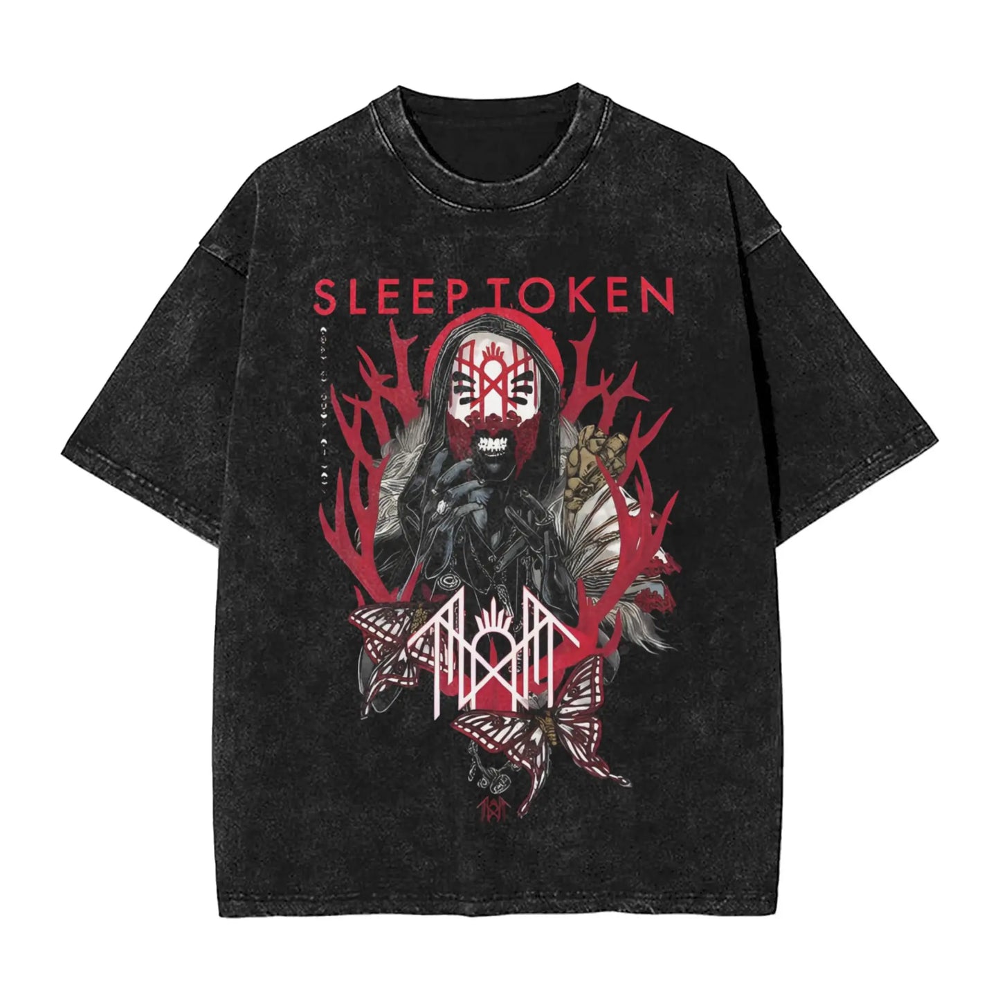 Sleep Rock Music Tokensd Even In Arcadia T Shirt Hip Washed Short Sleeve High Street T-Shirt Fashion for Men Women Streetwear