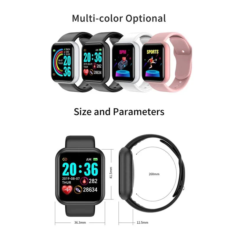 Series 7 Smartwatch for Men & Women - i7/Y68 Pro Fitness Tracker with Heart Rate & Calorie Counter