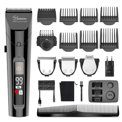 Hatteker Professional 4-in-1 Hair Clippers Trimmer for Men Hair Cutting Machine Home-appliance Hairdressing Tool Suit for barber