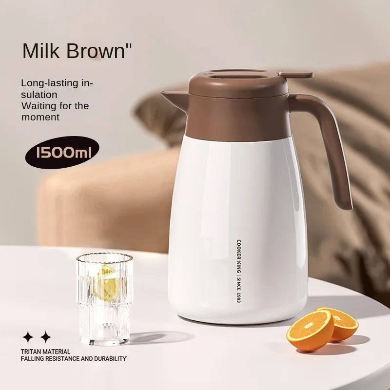 COOKER KING Thermal Pot Household Large Capacity Heat Preservation Bottle Glass Liner Thermal Insulation Kettle Hot Water Bottle