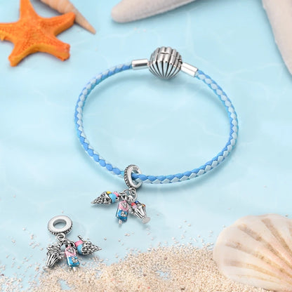 Leisurely 925 Sterling Silver Beach Trip Hawaiian Bikini Surf Coconut Tree Charm Fit DIY Bracelet Necklace Travel Souvenirs