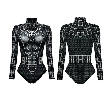 Spiderman Swimsuit for Women One-piece Swimsuits Superhero Jumpsuit The Amazing Spider-Man Cosplay Costumes T Shirts Bodysuit