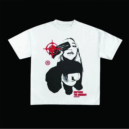 Streetwear Fashion Y2k Style 90s Cool Girls Punk Graphics Men Women Top Vintage Punk Tee Casual Short Sleeve T-shirt Summer Tees